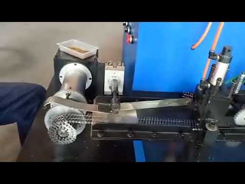 Affordable coil nail collating machine for wood pallets with thread coiling capabilities.