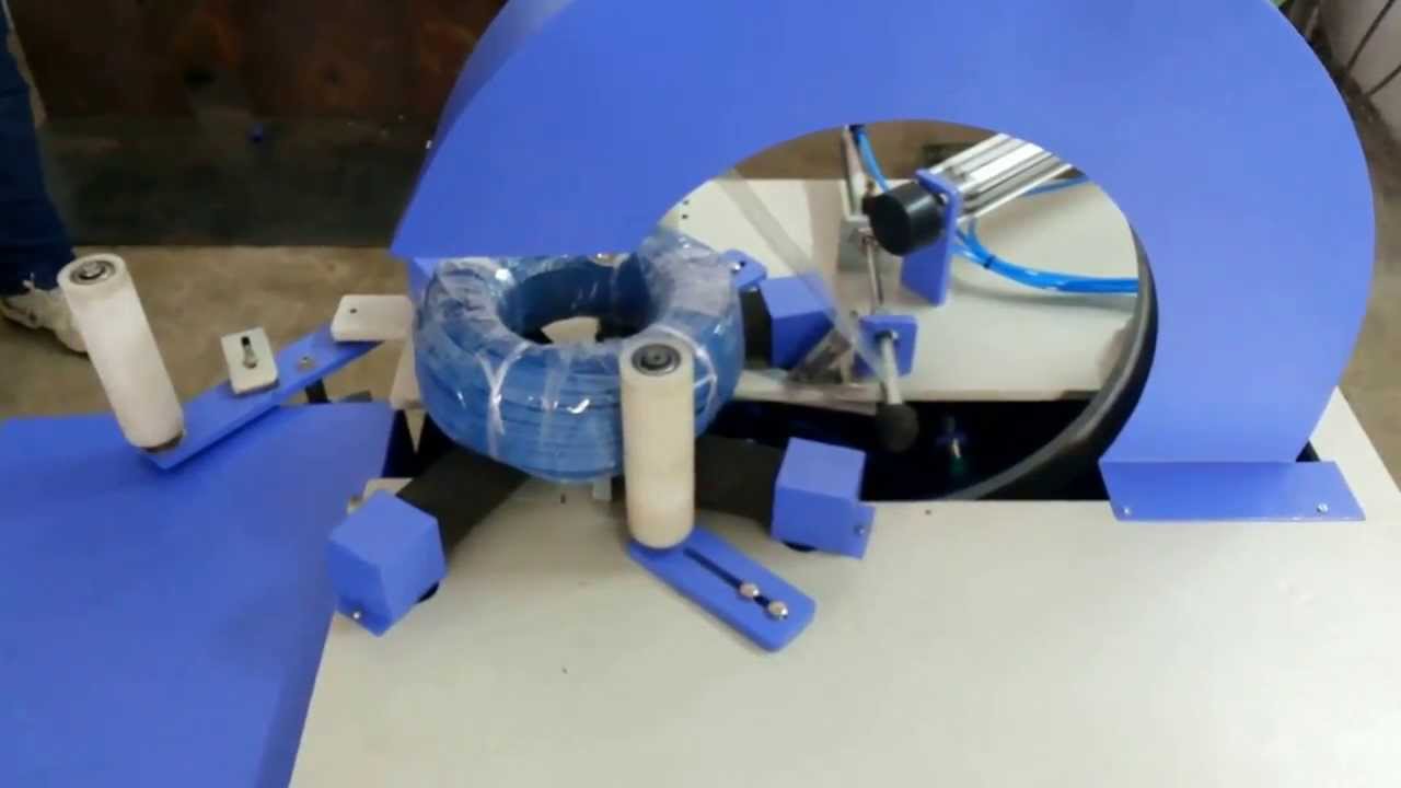 Coil Stretch Wrapping Machine with Ejector for Wire and Cable, optimized for efficiency.