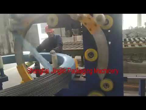 Coil packing machine for wire strands with automatic capabilities, optimized for efficiency. Coil packing machine for wire strands with automatic capabilities, optimized for efficiency.