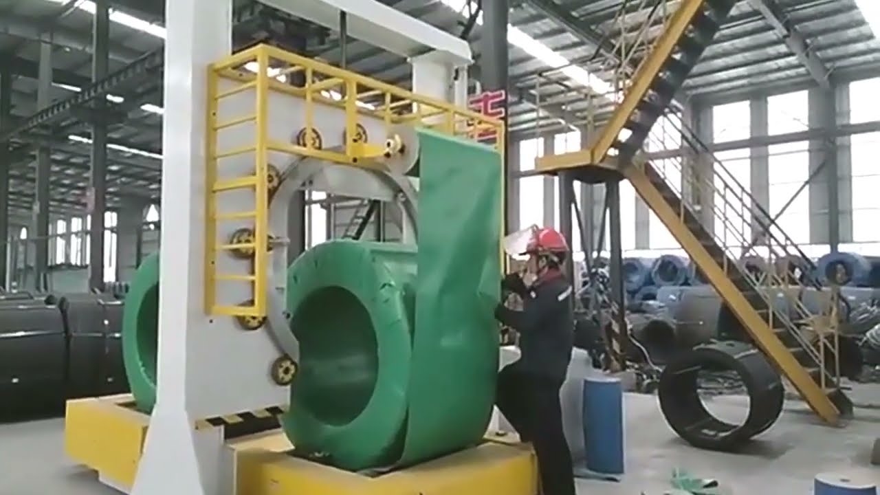 Coil wire packing equipment for cable rolls, optimized for efficiency.