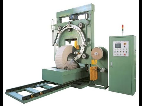 Coil wrapping, hose packing, and wire wrapping machines for industrial use.