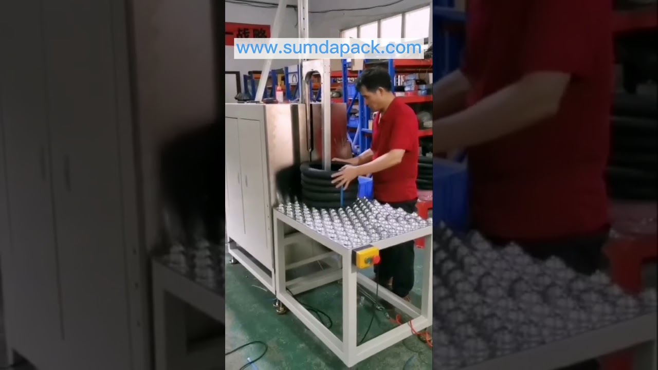 “Compact Packing Machine for Securing Tyres”