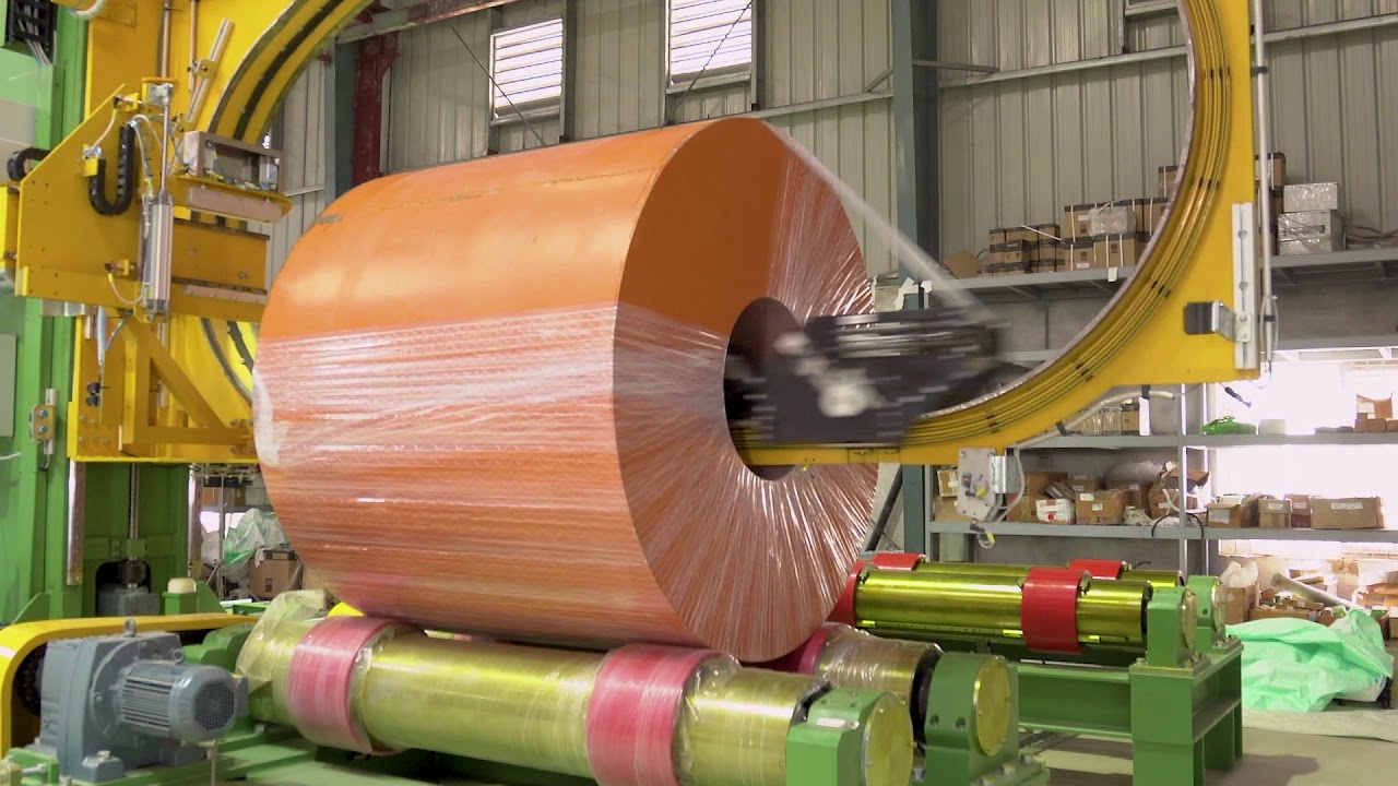 Compact and Portable Coil Wrapping Machine with Enhanced Efficiency.