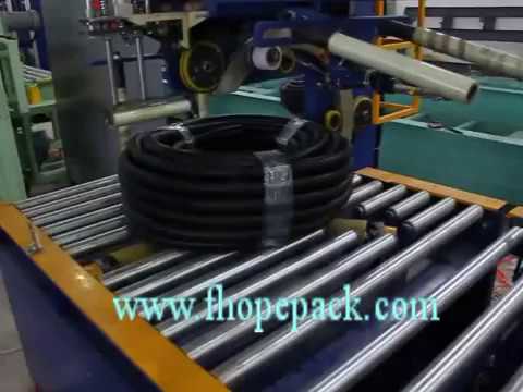Efficient Hose Coiling Machine for Automated Packaging.