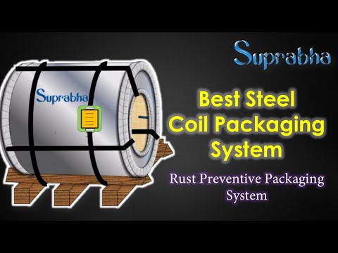 Efficient Steel Coil Packing System for Rust Prevention.