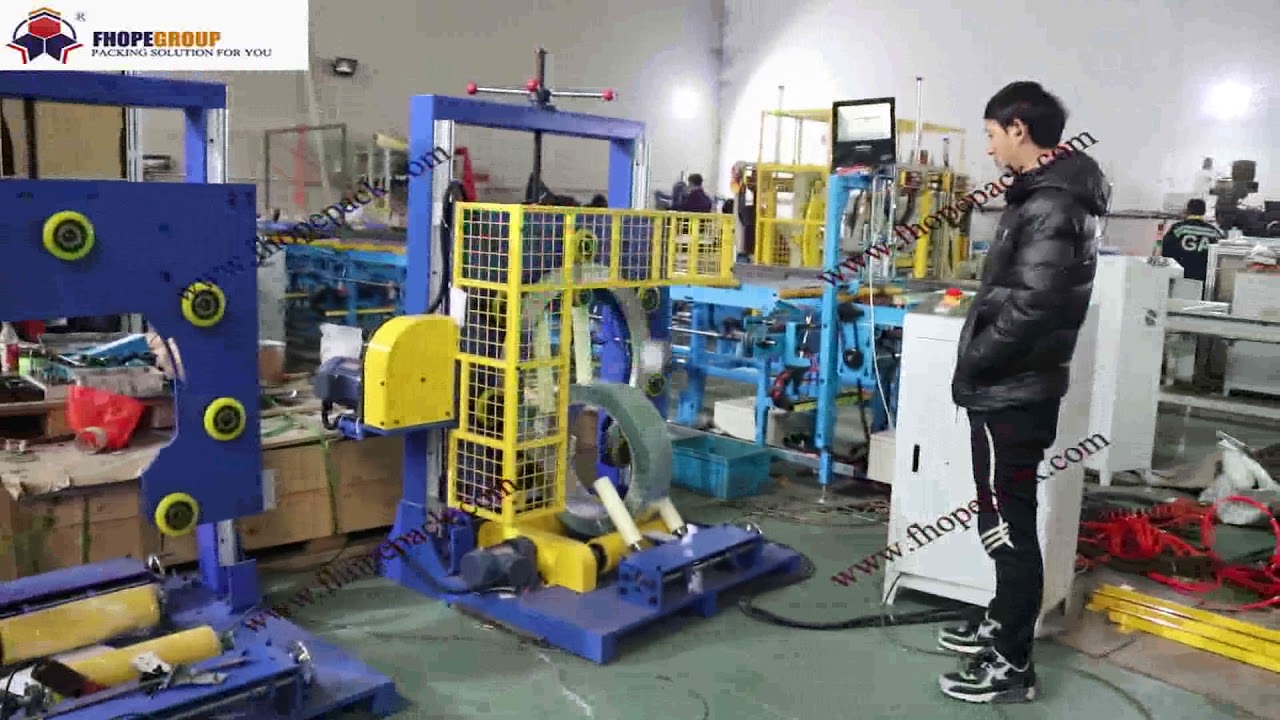 Garden hose coil packing machine with plastic packaging, optimized for efficiency. Garden hose coil packing machine with plastic packaging, optimized for efficiency.