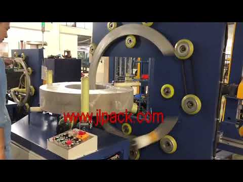 Packaging machine for coiling horizontal hose pipes with improved efficiency.