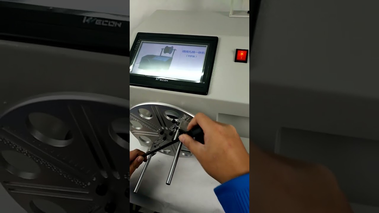 Wire Winding Machine with Automatic Coiling and Tying Features for Efficient Coil Binding.