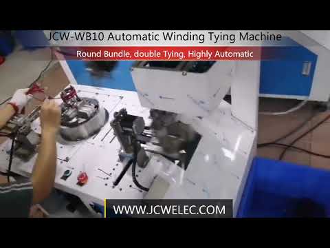 Wire Winding and Tying Machine for Efficient Coil Packing and Cable Wrapping.