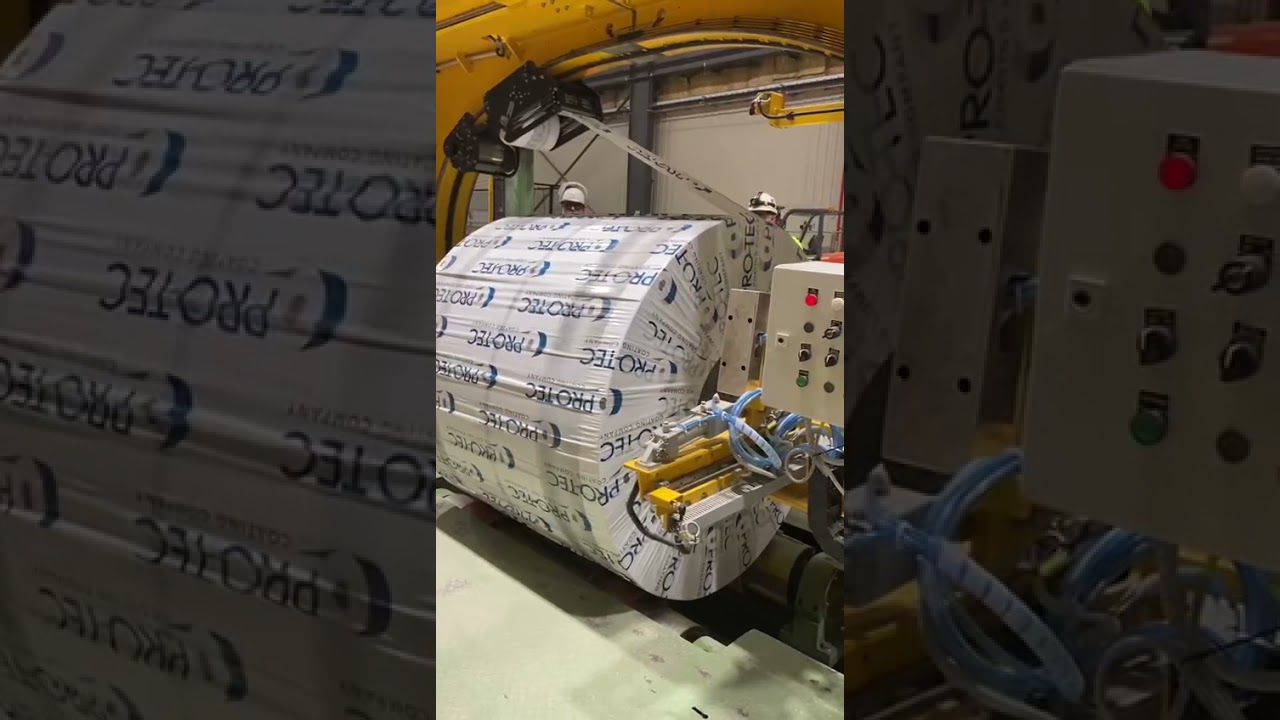 “Advanced Steel Coil Wrapping Machine with Automatic Edge Feeding”