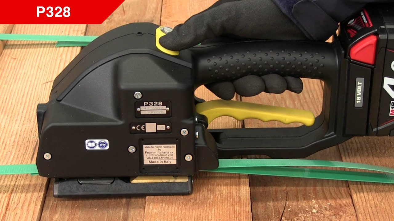 “Efficient Battery-Powered Strapping Tool: Simplify Manual Plastic Strapping with the P328”