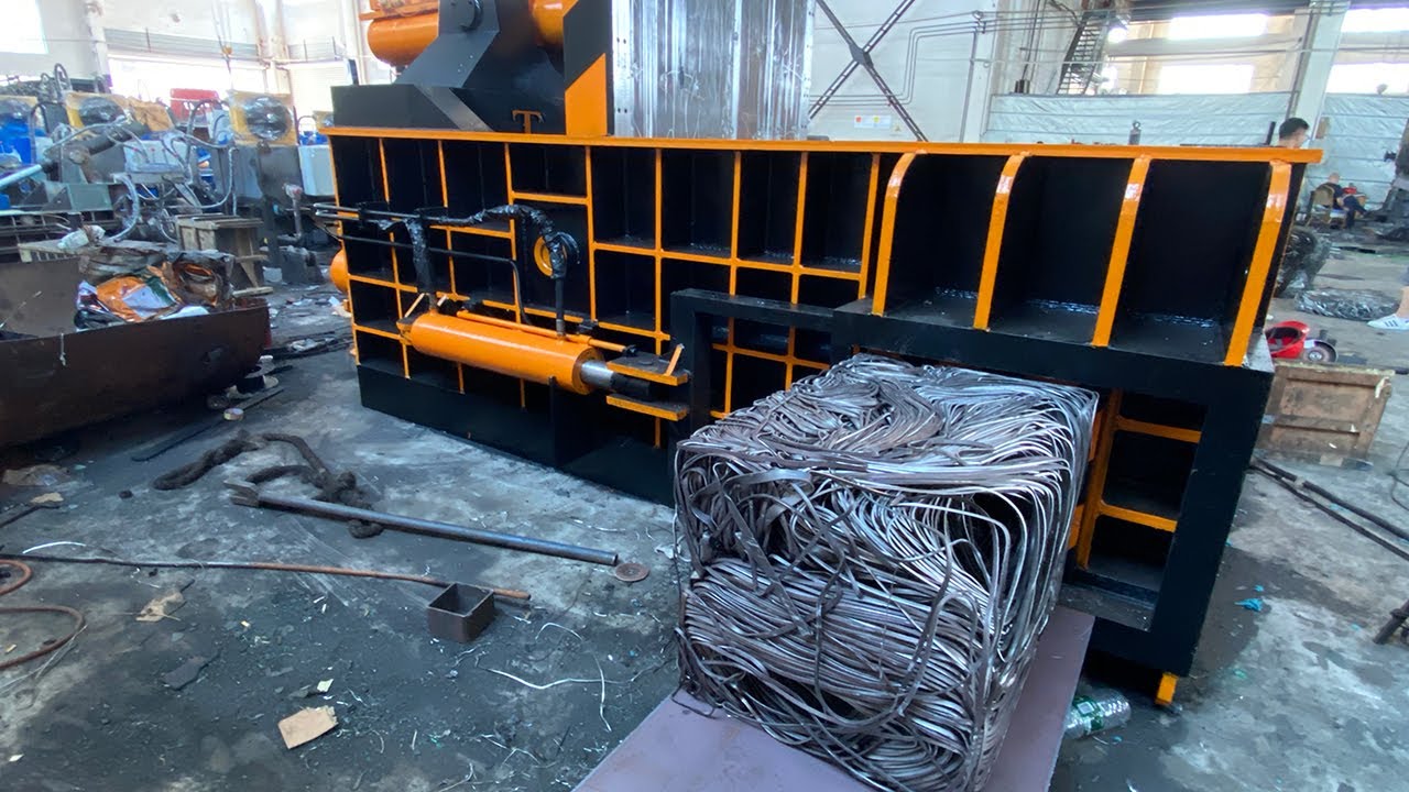 “Efficient Scrap Metal Briquetting Press for Automated Recycling”