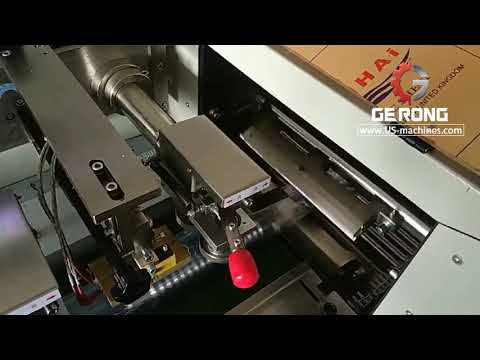 Horizontal film wrapping machine for packing pipe tubes and hoses, designed for optimal efficiency.