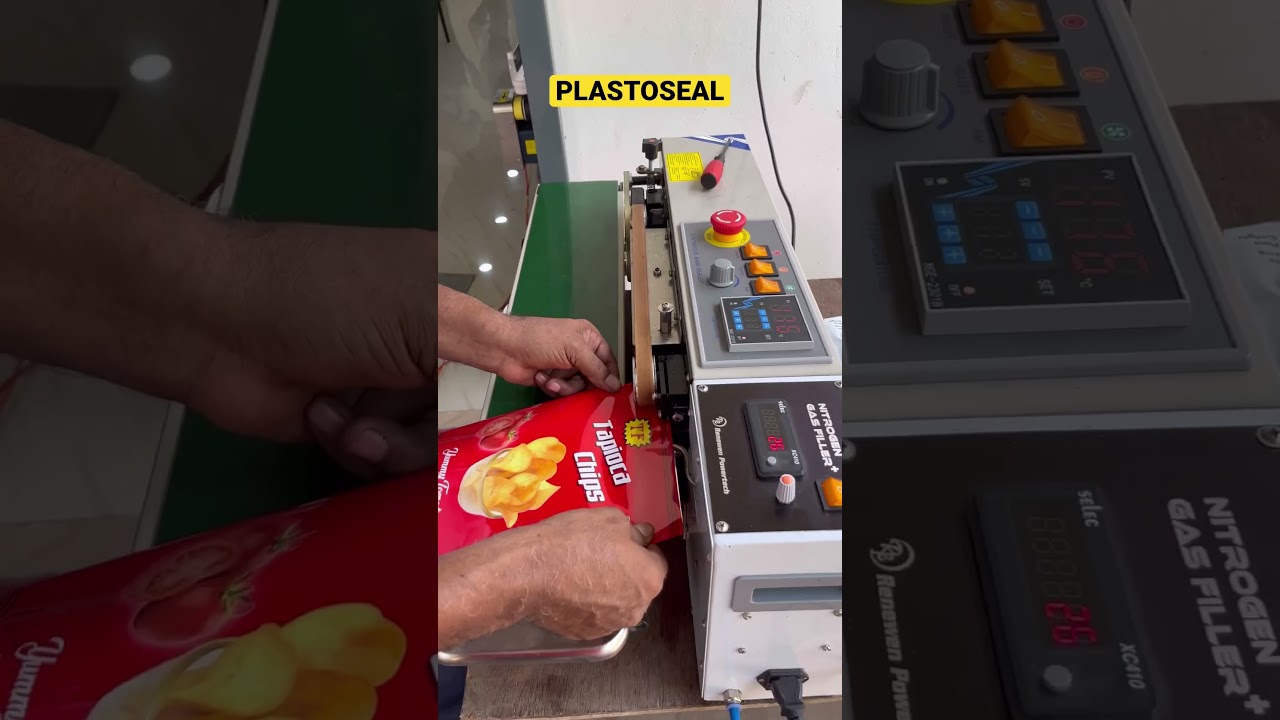 Improved Nitrogen-Filled Sealer for Efficient Chips Pouch Packaging – Call 8848069649