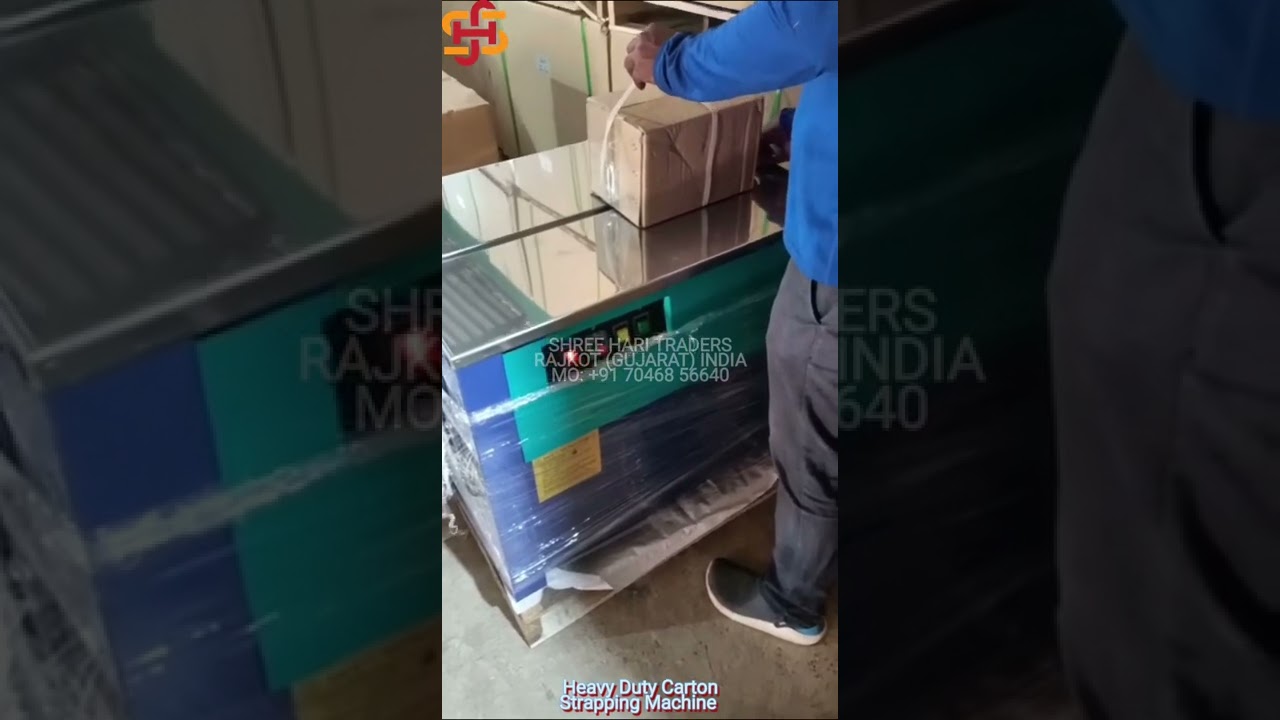“Innovative Rajkot Strapping Machine: Durable Carton Packaging Solution with Warranty – Contact +91 7046856640”