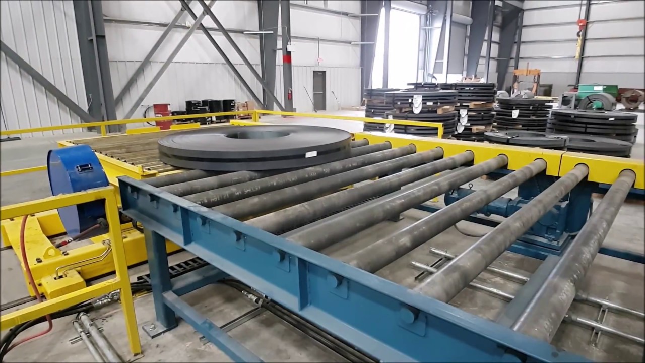 “Revolutionary Slit Coil Downender: Unmatched Performance in Handling 20,000 lbs. of Alcos 90″ OD Coils”