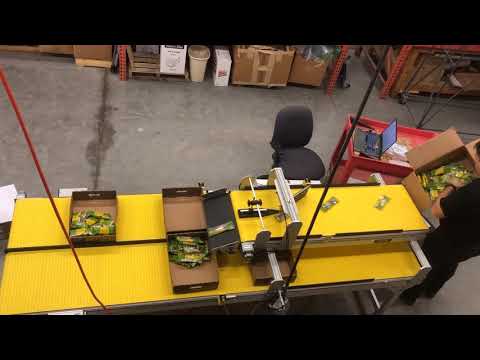 Automated Box Filling and Packaging Conveyor Automated Box Filling and Packaging Conveyor