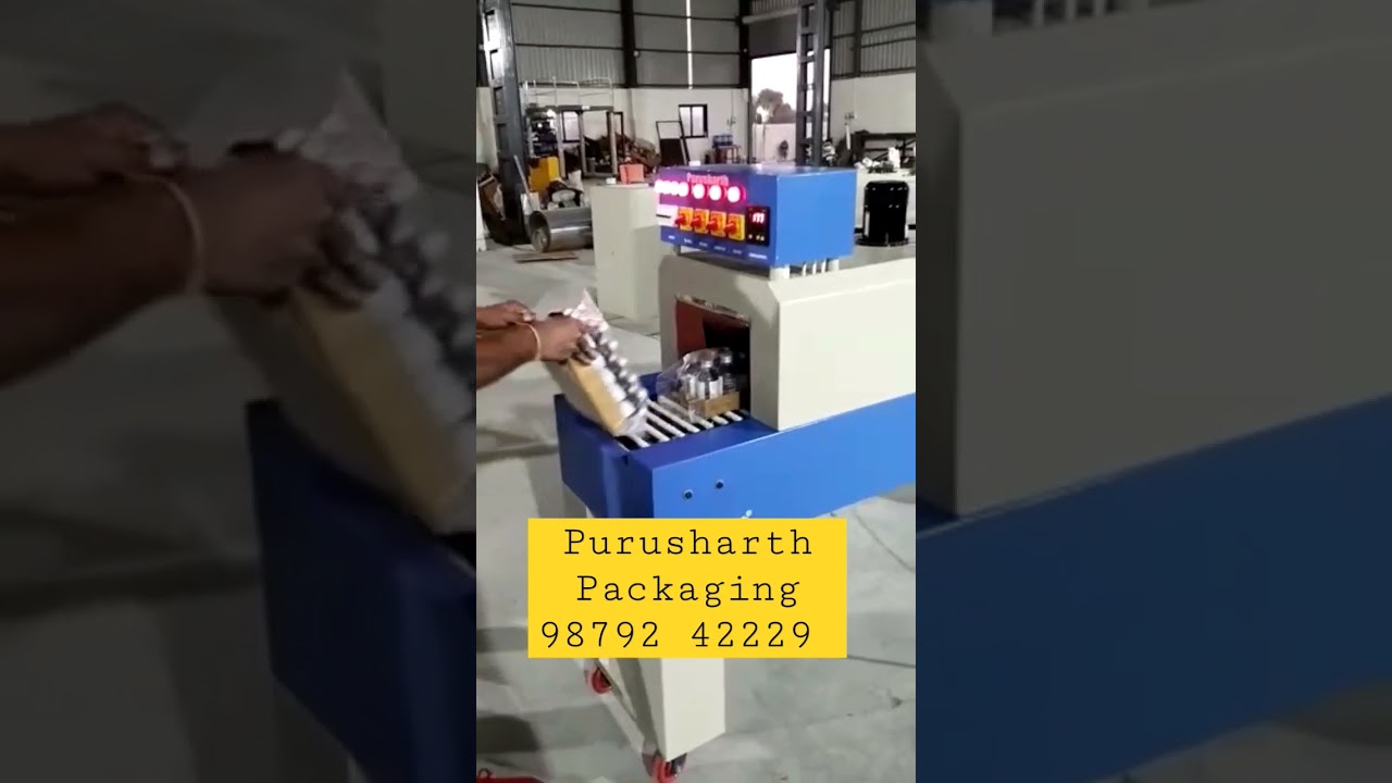 Automatic Bottle Wrapping Machine with Heat Shrink Tunnel
