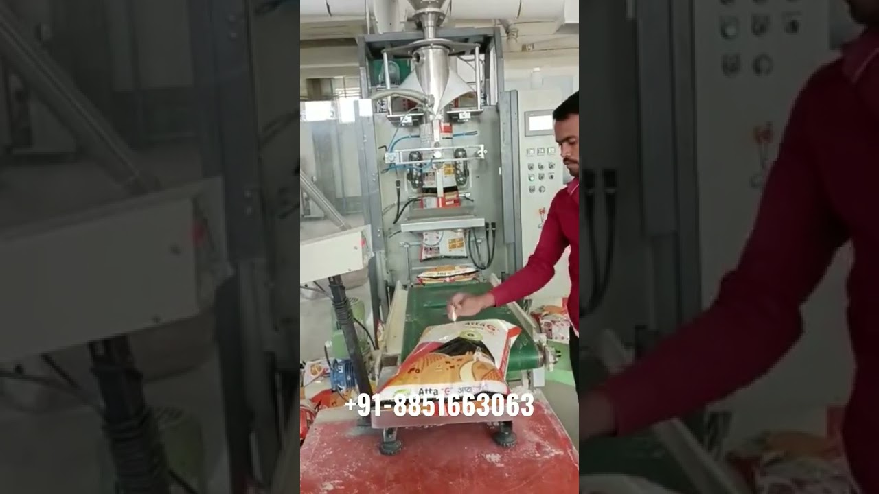 Automatic Pouch Packing Machine for 5-10 kg Atta Pouch