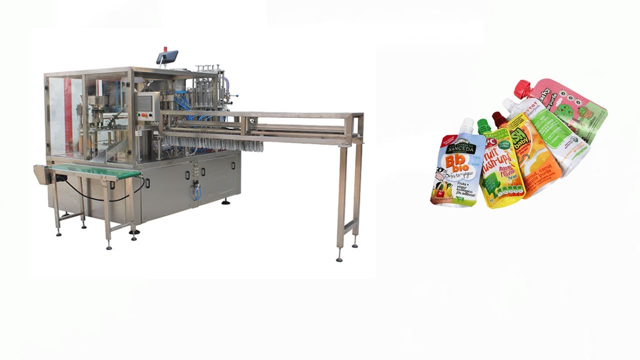 Automatic Spout Pouch/Jelly Bag Filling and Capping Machine