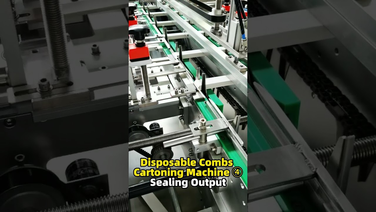 Box Sealing Output for Disposable Combs Packaging Machine