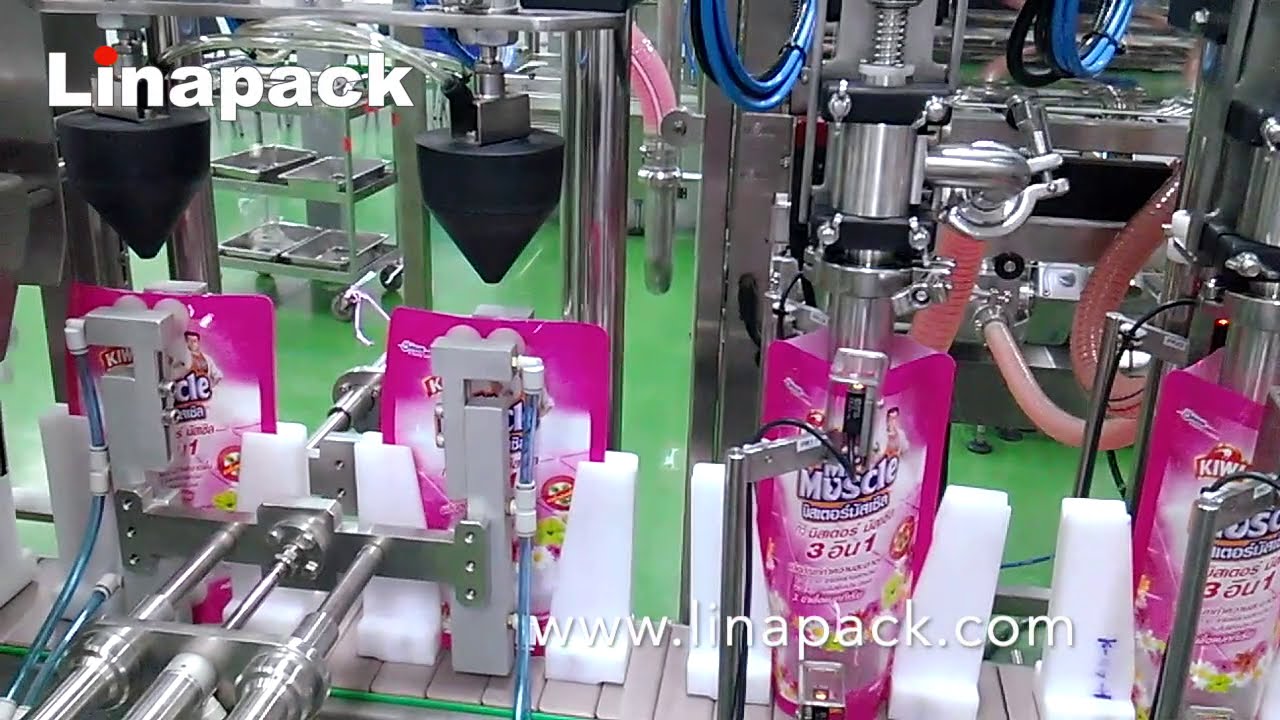 Duplex Bag Filling and Sealing Machine for Linapack Linear Stand Up Pouch