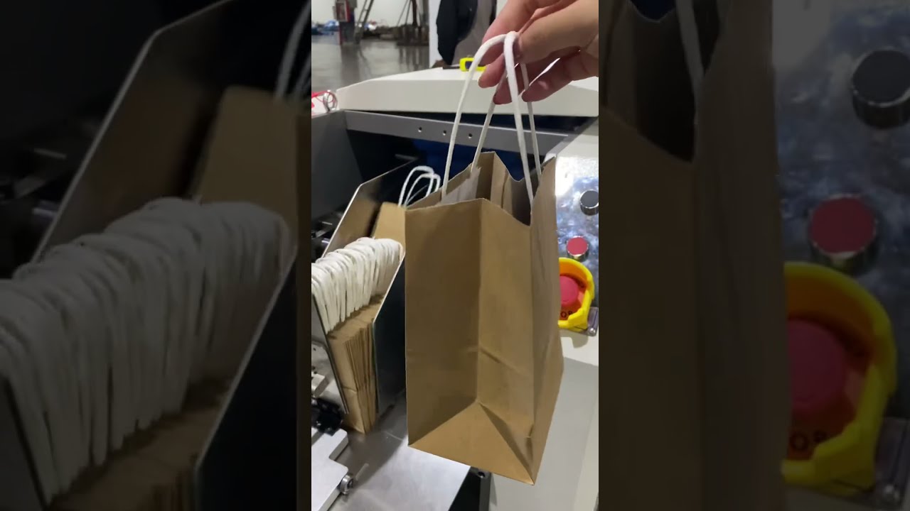 Fast Production Kraft Paper Bag with Handle for Food Packaging Fast Production Kraft Paper Bag with Handle for Food Packaging