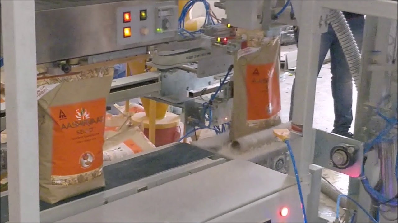 Flour Packing Machine: Efficiently Pack 5kg and 10kg Bags with Pick, Fill, and Seal Technology