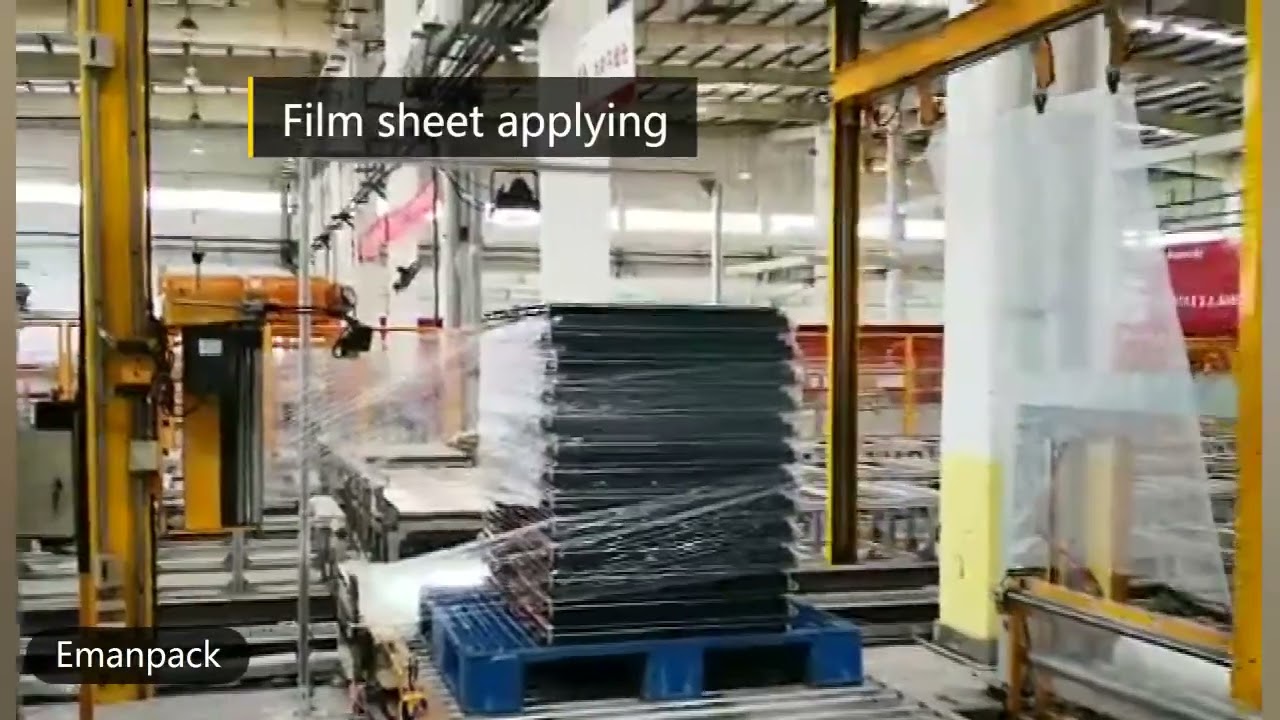 Industrial Rotary Arm Wrapper with Top Film Dispenser