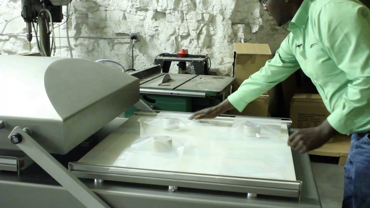 Inserting Bags in the VP734 Double Chamber Vacuum Sealer