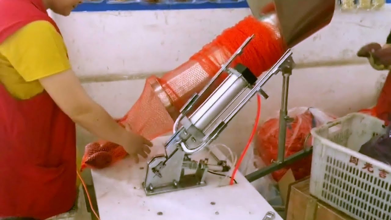 Nylon Mesh Bag Packing Machine with Tag Tie Feature