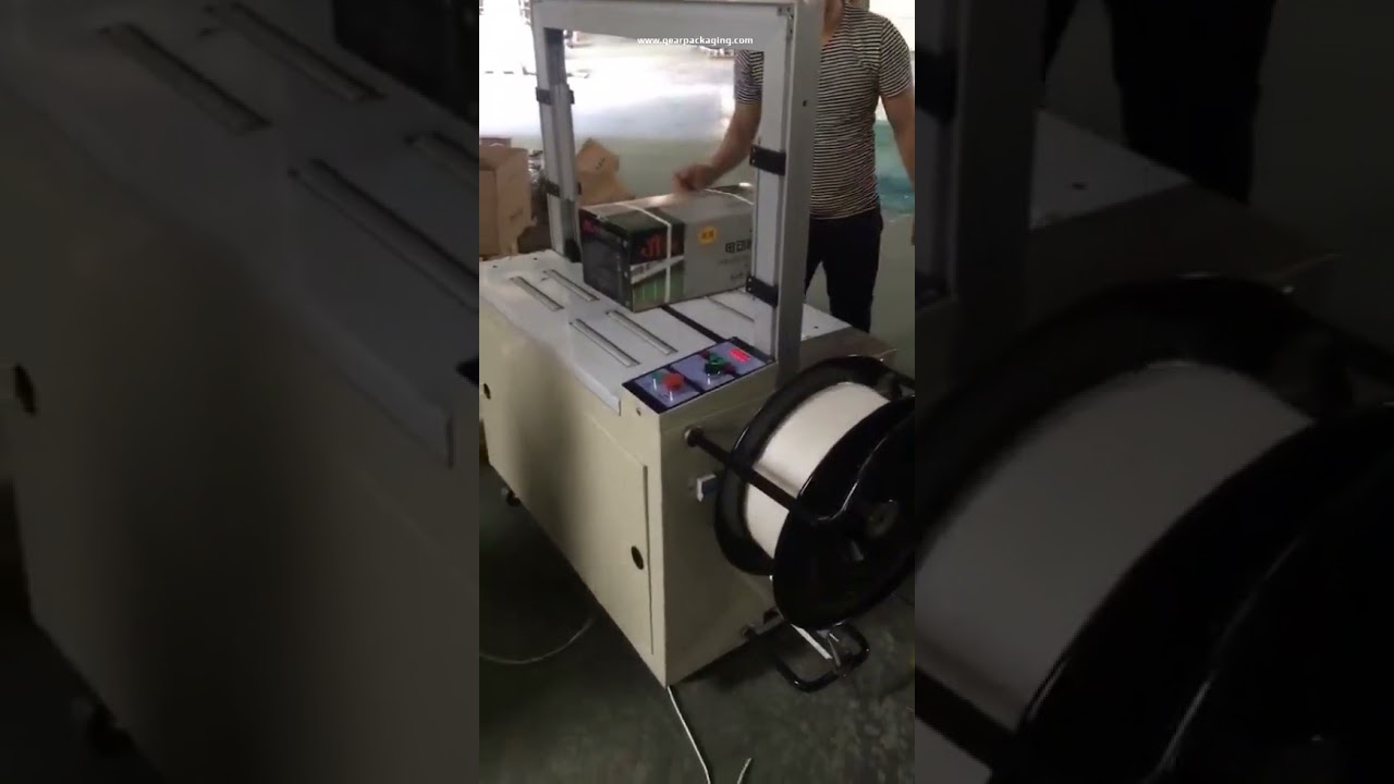 PE Strapping Sealing Machine Video for Battery Box Packing