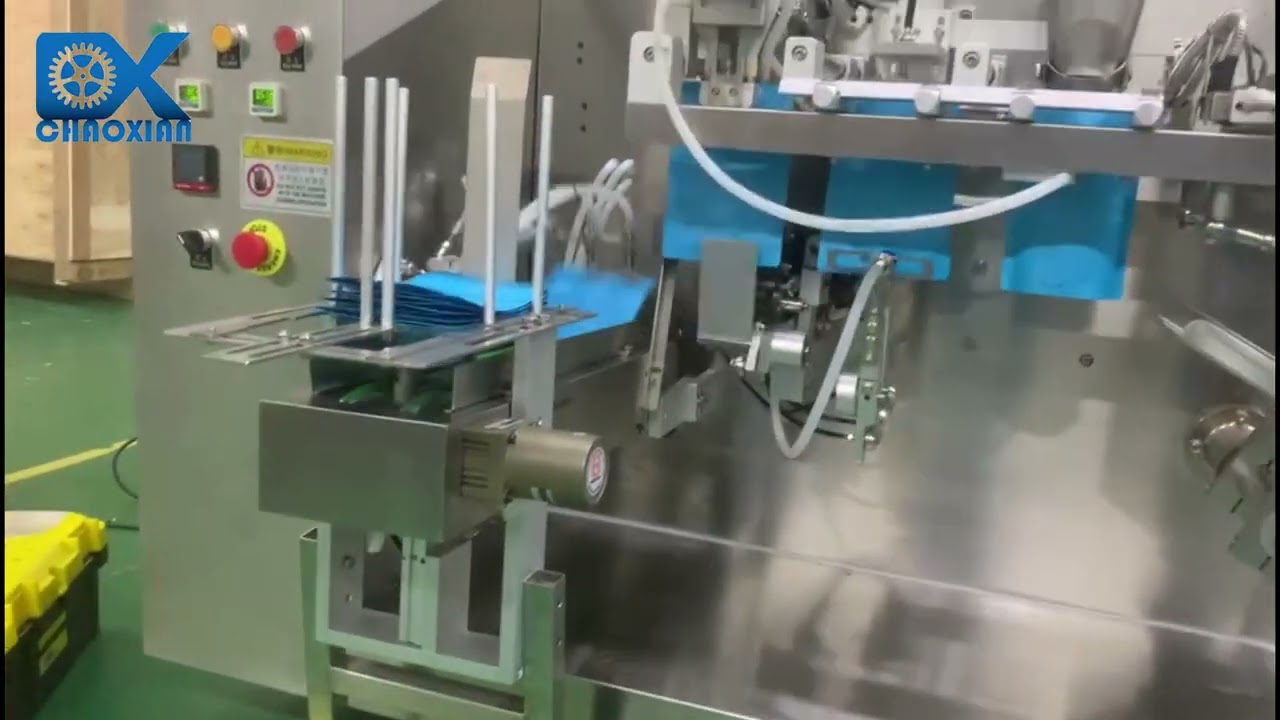 Premade Bag Filling and Sealing Machine for Snacks, Food, and Drinks