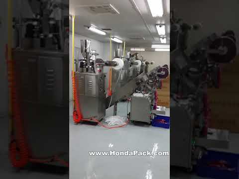 Pyramid Tea Bag Packaging Machine in Herbal Tea Production Facility Pyramid Tea Bag Packaging Machine in Herbal Tea Production Facility