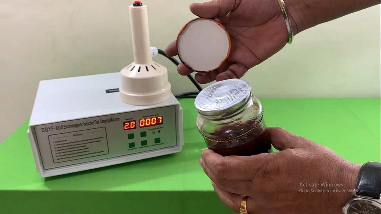 Sealing Glass Jars with Induction Machine