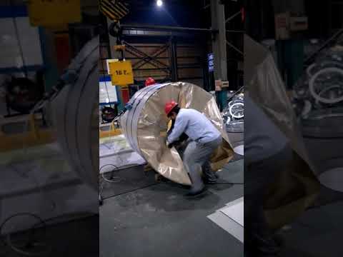 Steel Coil Packaging Process on a Dedicated Production Line