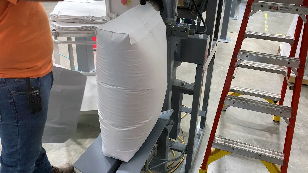 Sugar Bagging Machine: Filling 50-Pound Bags with Granulated Sugar