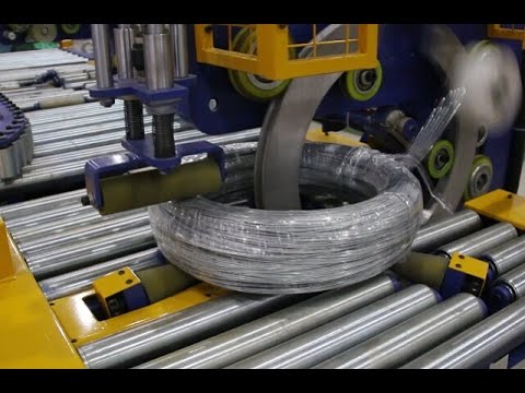 Wire Packing Line: Coils and Stretch Wrapping for Steel Wire