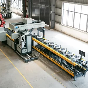 Metal coil wrapping machine
