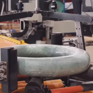 Wire coil wrapping machine