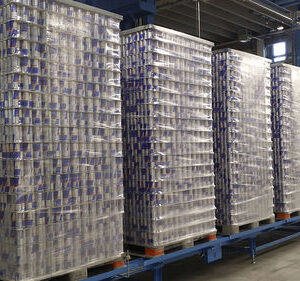 Automatic strapping machine – SHJLPACK – for cans / beverage / for bottling industry