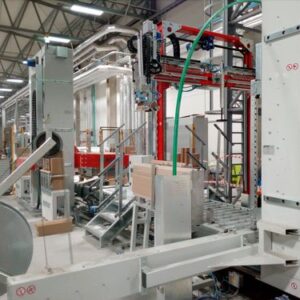 Strapping machine packaging line – SHJLPACK – for ceramic products