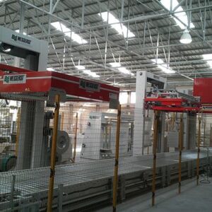 Strapping machine packaging line – SHJLPACK – for ceramic products / controlled atmosphere