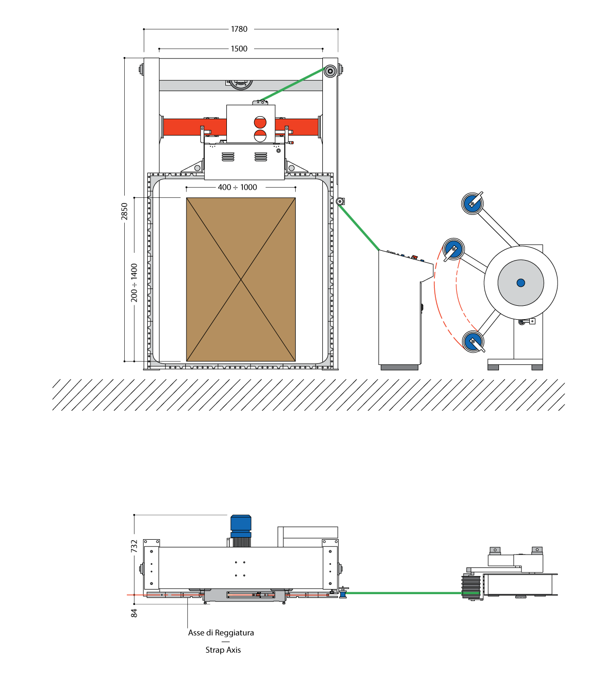 automatic vertical strapping machine