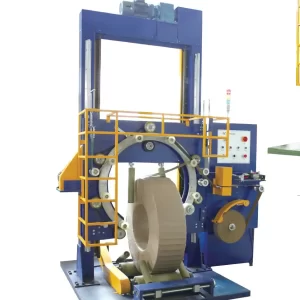 Wire coil wrapping machine