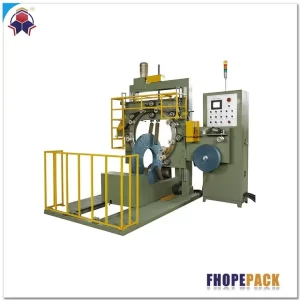Steel coil packaging machine SH-PS-500 | Steel strip coil packaging machine