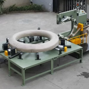 Steel wire coil packaging machine